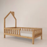 Łóżko pół-domek naturalne