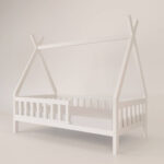 białe łóżko tipi