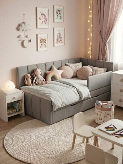 szare łóżko tapicerowane 04