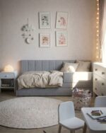 szare łóżko tapicerowane 06